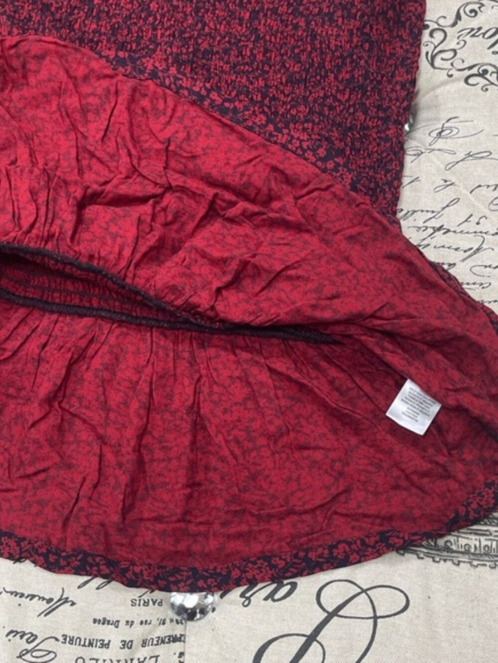 Treasure & Bond Maroon Ruffle Top - Picture 8 of 8